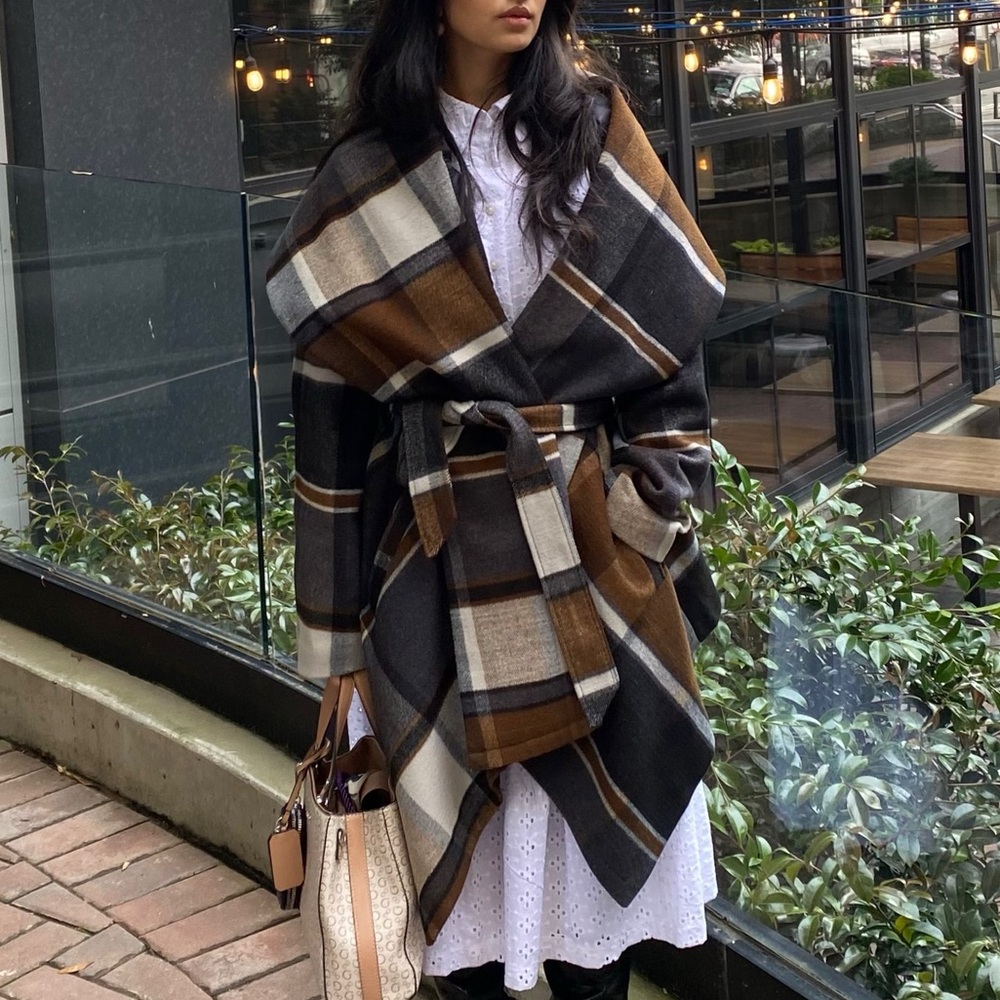 Plaid Women's Wrap Shawl